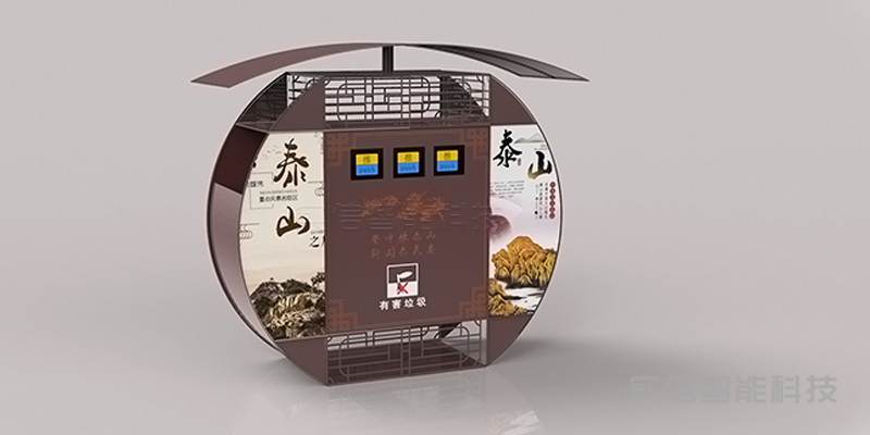 蚌埠市产品选型参考：中式圆形景观垃圾箱 产品参考图